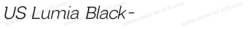 US Lumia Black字体转换
